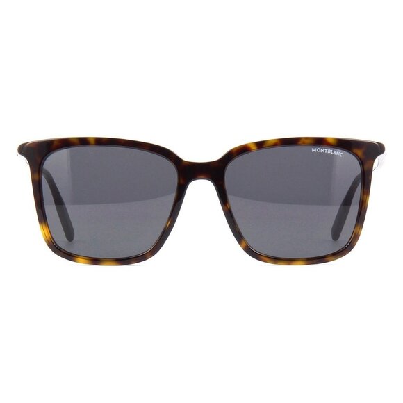 New MONT BLANC Havana Square MB0084SK 002 Sunglasses Women - Picture 2 of 4